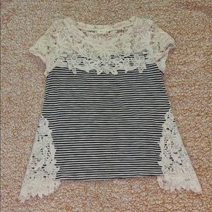 lacey and stripped shirt